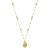 Wholesale Women's S925 Sterling Silver Geometric Conch Pendant Necklace With Electroplating