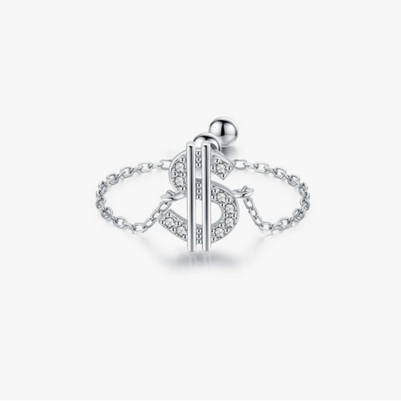 Wholesale Women's S925 Sterling Silver Geometric Creative Microinlaid Note Ring Jewelry With Original Design