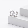 Wholesale Women's S925 Sterling Silver Geometric Cross Electroplated Ear Buckle