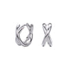 Wholesale Women's S925 Sterling Silver Geometric Cross Electroplated Ear Buckle