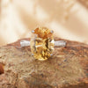Wholesale Women's S925 Sterling Silver Geometric Crystal And Colored Gemstone Ring In Light Luxury Style