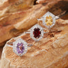 Wholesale Women's S925 Sterling Silver Geometric Crystal Ring Set With Crystal