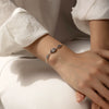 Wholesale Women's S925 Sterling Silver Geometric Cut Out Eye Bracelet Electroplated Light Luxury Style
