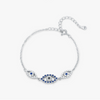 Wholesale Women's S925 Sterling Silver Geometric Cut Out Eye Bracelet Electroplated Light Luxury Style