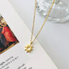 Wholesale Women's S925 Sterling Silver Geometric Cut Out Sun Necklace With Cross Chain And Electroplating