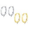 Wholesale Women's S925 Sterling Silver Geometric Design Electroplated Earrings