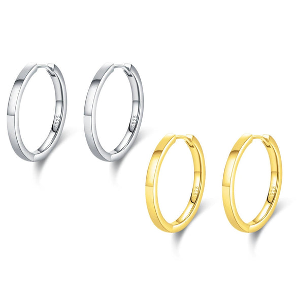 Wholesale Women's S925 Sterling Silver Geometric Design Electroplated Earrings