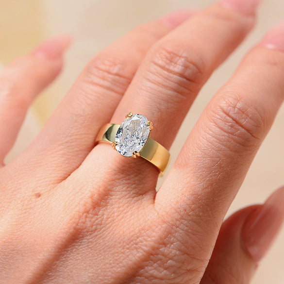 Wholesale Women's S925 Sterling Silver Geometric Diamond Cut Zircon Ring