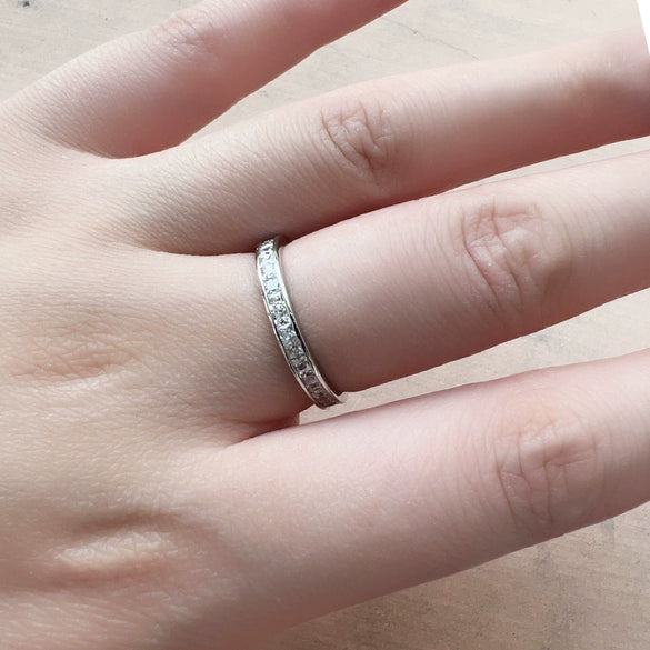 Wholesale Women's S925 Sterling Silver Geometric Diamond Ring Jewelry