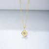 Wholesale Women's S925 Sterling Silver Geometric Diamond Zircon Cross Chain Necklace