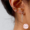 Wholesale Women's S925 Sterling Silver Geometric Double Layer Line Ear Buckle Ear Clip Electroplated Jewelry