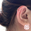 Wholesale Women's S925 Sterling Silver Geometric Double Layer Line Ear Buckle Ear Clip Electroplated Jewelry