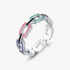 Wholesale Women's S925 Sterling Silver Geometric Dripping Glue Ring