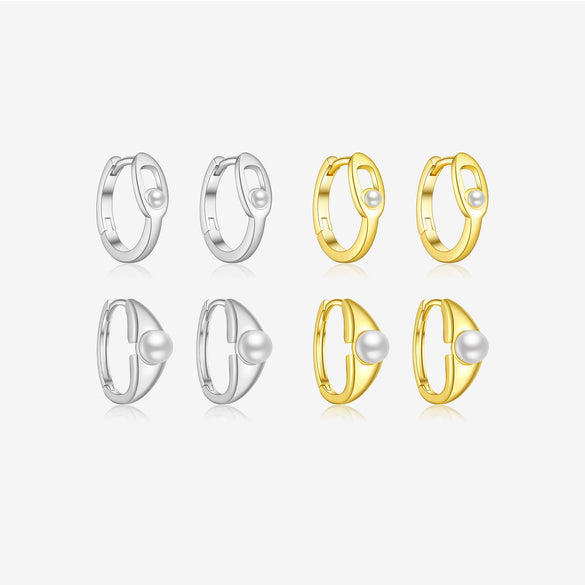 Wholesale Women's S925 Sterling Silver Geometric Earring With Electroplating Treatment