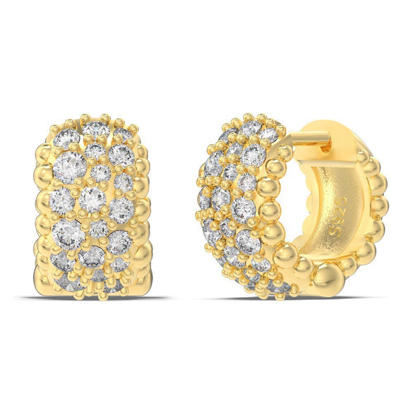 Wholesale Women's S925 Sterling Silver Geometric Earrings With Electroplating