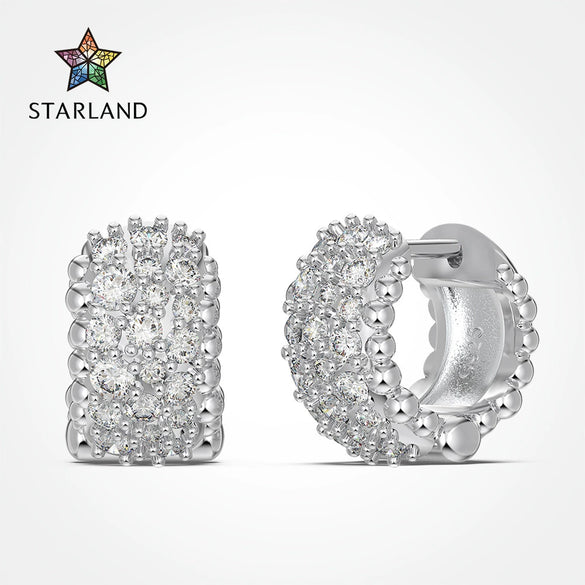 Wholesale Women's S925 Sterling Silver Geometric Earrings With Electroplating