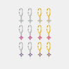 Wholesale Women's S925 Sterling Silver Geometric Earrings With Platinum Or 18K Gold Electroplating