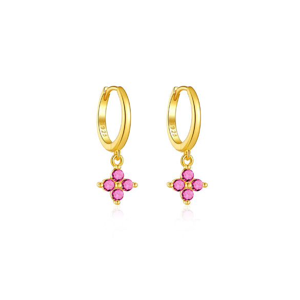 Wholesale Women's S925 Sterling Silver Geometric Earrings With Platinum Or 18K Gold Electroplating