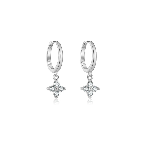 Wholesale Women's S925 Sterling Silver Geometric Earrings With Platinum Or 18K Gold Electroplating