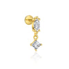 Wholesale Women's S925 Sterling Silver Geometric Earrings With Zirconia
