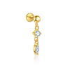 Wholesale Women's S925 Sterling Silver Geometric Earrings With Zirconia