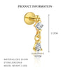 Wholesale Women's S925 Sterling Silver Geometric Earrings With Zirconia