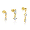 Wholesale Women's S925 Sterling Silver Geometric Earrings With Zirconia