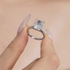Wholesale Women's S925 Sterling Silver Geometric Elegant Ring With Ice Flower Cut