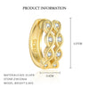 Wholesale Women's S925 Sterling Silver Geometric Eyes Earrings With Microinlaid Zircon