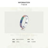Wholesale Women's S925 Sterling Silver Geometric Fashion Ring With Rainbow Full Diamond Stack Wearing And Seiko Design