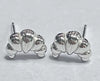 Wholesale Women's S925 Sterling Silver Geometric French Retro Electroplated Tote Earrings