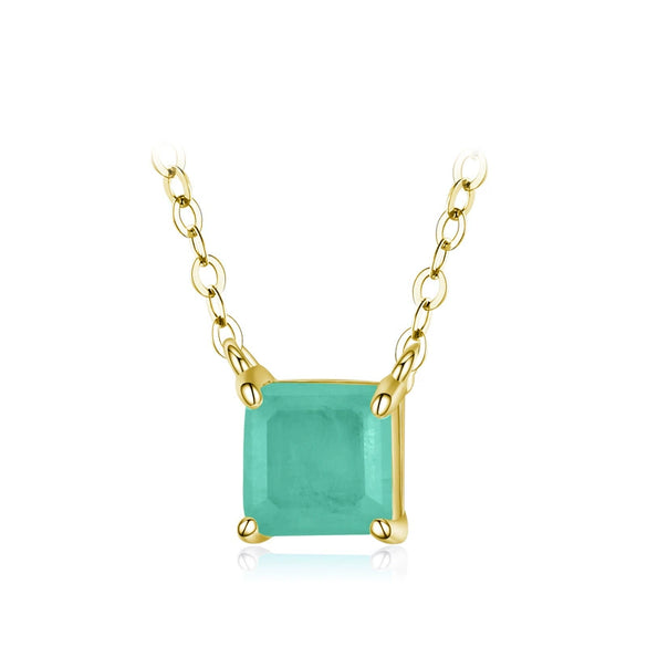 Wholesale Women's S925 Sterling Silver Geometric Gem Inlaid Necklace And Ring