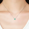 Wholesale Women's S925 Sterling Silver Geometric Gem Inlaid Necklace And Ring