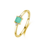 Wholesale Women's S925 Sterling Silver Geometric Gem Inlaid Necklace And Ring
