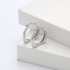 Wholesale Women's S925 Sterling Silver Geometric Hollow Ushape Electroplated Earrings Cold Style Ins Minimalist