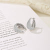 Wholesale Women's S925 Sterling Silver Geometric Hoop Earrings With Electroplating