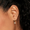 Wholesale Women's S925 Sterling Silver Geometric Horse Eyeshaped Inlaid Zircon Earrings