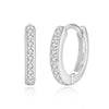 Wholesale Women's S925 Sterling Silver Geometric Inlaid Zircon Earrings With Electroplating