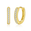 Wholesale Women's S925 Sterling Silver Geometric Inlaid Zircon Earrings With Electroplating
