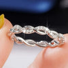 Wholesale Women's S925 Sterling Silver Geometric Knot Wrapping Ring With Electroplating