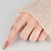 Wholesale Women's S925 Sterling Silver Geometric Laser Bead Movable Ring Electroplated