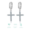 Wholesale Women's S925 Sterling Silver Geometric Light Luxury Elegant Simple Classic Moissanite Earrings With Electroplating