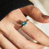 Wholesale Women's S925 Sterling Silver Geometric Light Luxury Single Diamond Ring