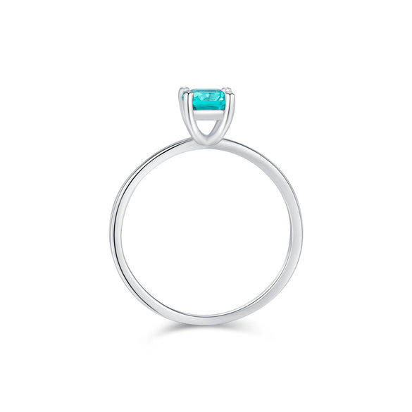 Wholesale Women's S925 Sterling Silver Geometric Light Luxury Single Diamond Ring