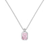 Wholesale Women's S925 Sterling Silver Geometric Light Luxury Style Necklace With Cut Powder Diamond Inlaid 8A Zircon And Cross Chain Electroplating