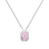 Wholesale Women's S925 Sterling Silver Geometric Light Luxury Style Necklace With Cut Powder Diamond Inlaid 8A Zircon And Cross Chain Electroplating