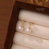 Wholesale Women's S925 Sterling Silver Geometric Long Tassel Ear Drop Earrings French Retro Style Electroplated