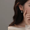 Wholesale Women's S925 Sterling Silver Geometric Long Tassel Ear Drop Earrings French Retro Style Electroplated