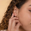 Wholesale Women's S925 Sterling Silver Geometric Marquise Zircon Earrings Electroplated