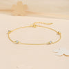 Wholesale Women's S925 Sterling Silver Geometric Micro Inlaid Zircon Anklet Simple Sexy Light Luxury Niche